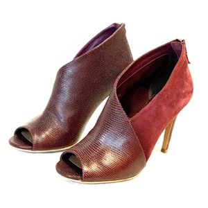 Halogen peep toe booties
